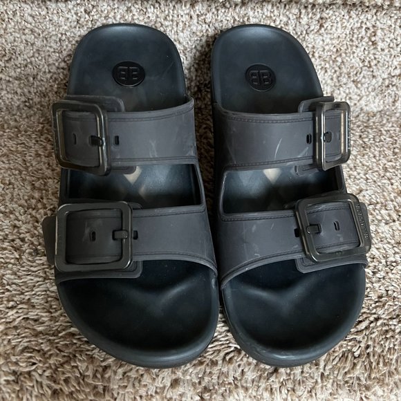 Balenciaga Women's Mallorca Slide PVC Jelly Logo Buckle Sandals. - Picture 1 of 14